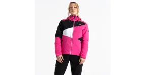 Damen-Skijacke Dare2b ICE rosa/schwarz 34