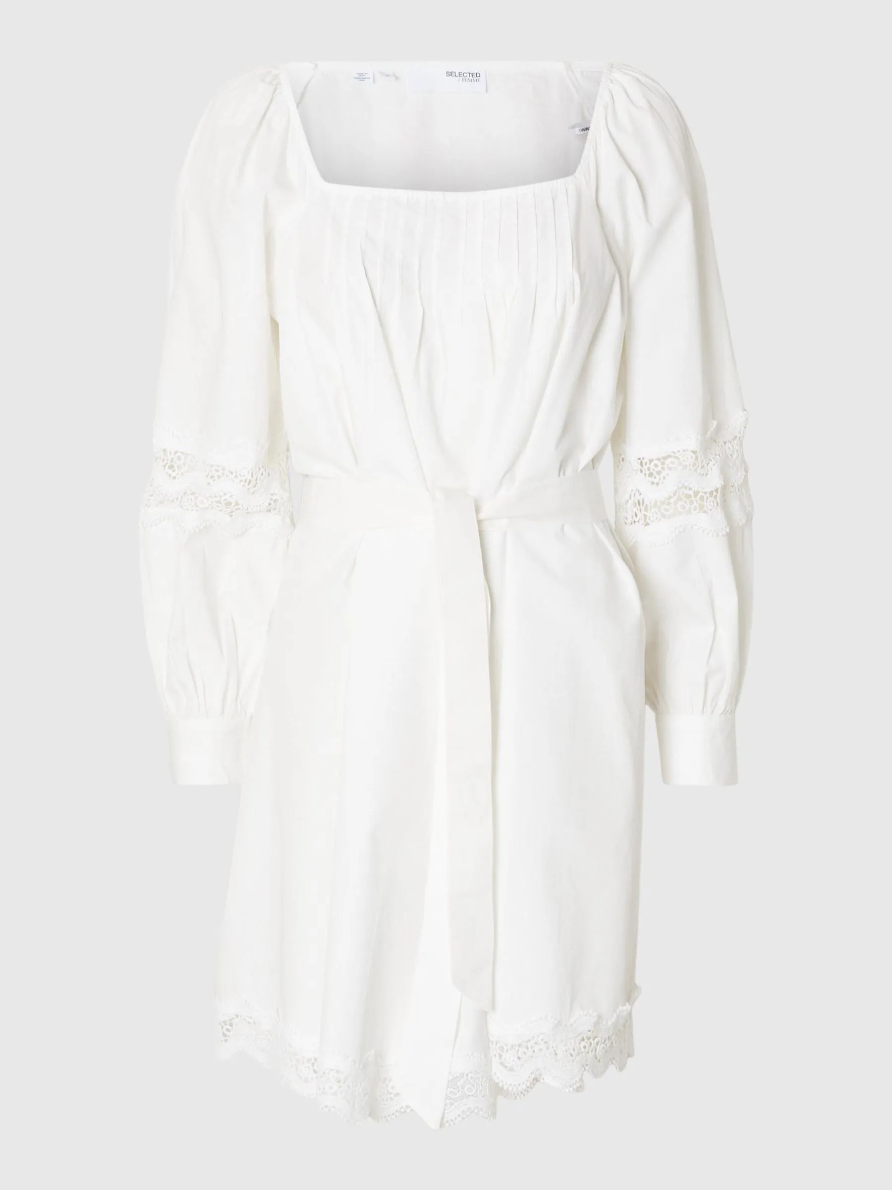 LANGÄRMELIGES SPITZEN MINIKLEID