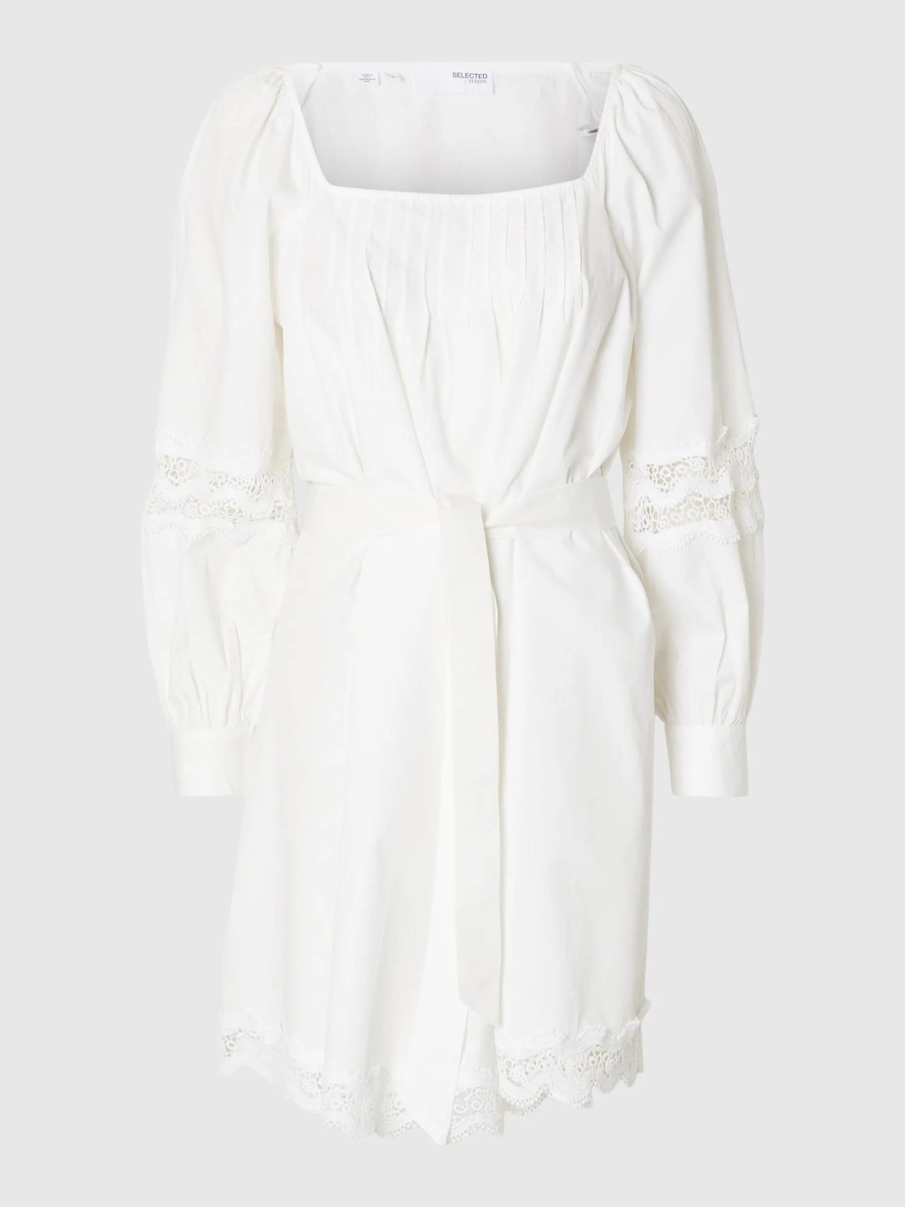 LANGÄRMELIGES SPITZEN MINIKLEID