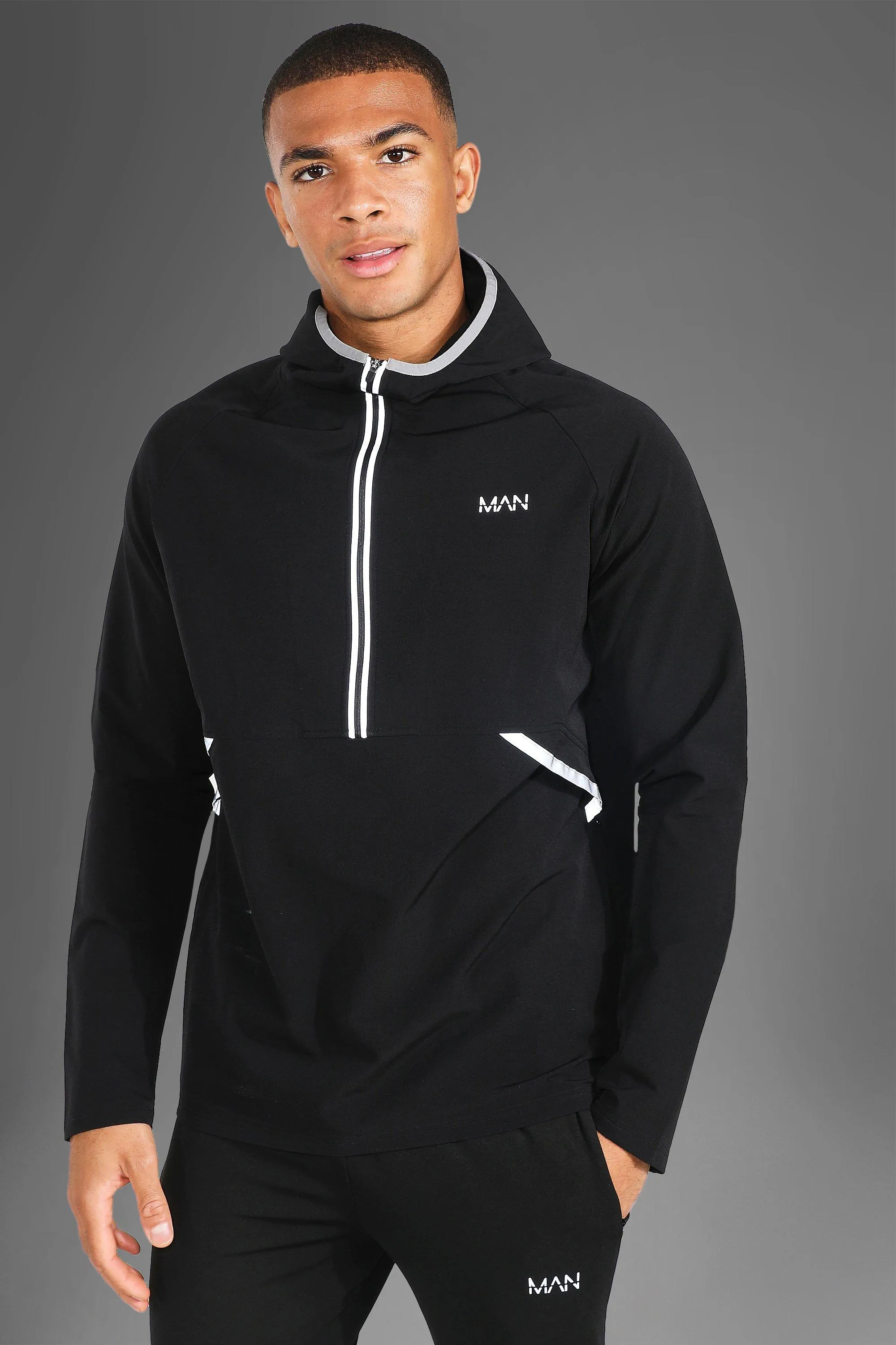 Man Active Windbreaker mit Kontrast-Steifen